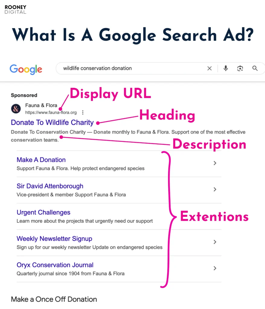 google grant search ad